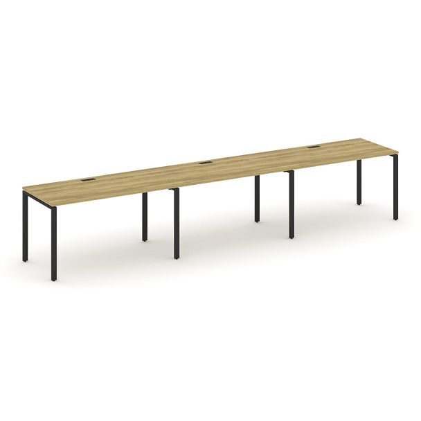 Concept Рабочая станция 3 места CN.ORS-007 Дуб Винченцо/Металл Черный 4140*720*750 - Вид 1