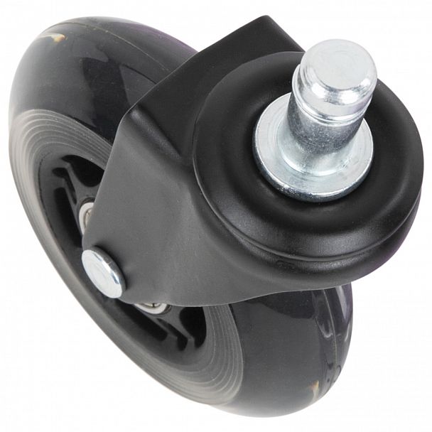 Колеса (ролики) BRABIX для кресла мягкие, резиновые, КОМПЛЕКТ 5 шт., шток d - 11 мм, в коробе, 532524 - Вид 5