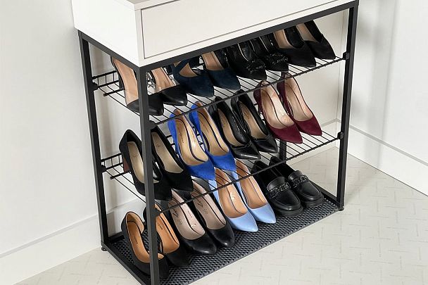 Обувница Краш LMN-13.2555 черный муар/дуб крафт золотой - Вид 19