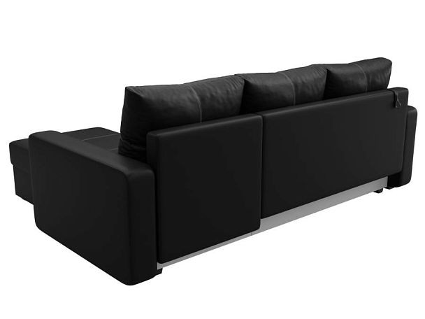 Диван угловой Ливерпуль Лайт правый угол Экокожа черный - Вид 6