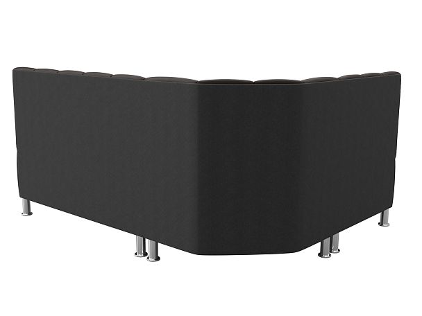 Кухонный угловой диван Кантри левый (полностью экокожа коричневая) - Вид 7