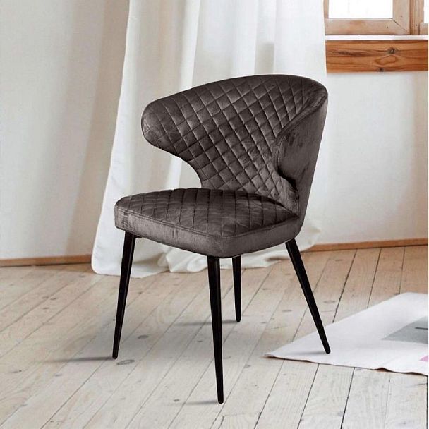 Стул Richard ромб, бархат антрацит 14 - Вид 9