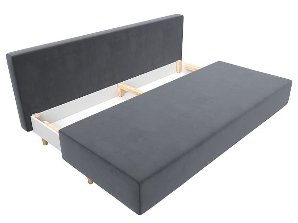 Диван прямой Лига-033 Велюр серый - Вид 7