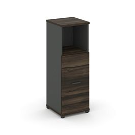 Concept Шкаф 1 узкая секция, 3 ниши CN.STU-313 A Дуб Мали/Антрацит/Металл Антрацит 420*420*1186 - Фото предпросмотра