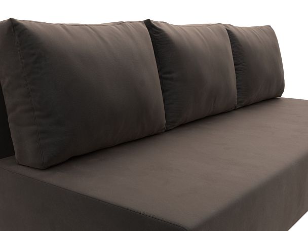 Диван прямой Лига-033 Велюр коричневый - Вид 4