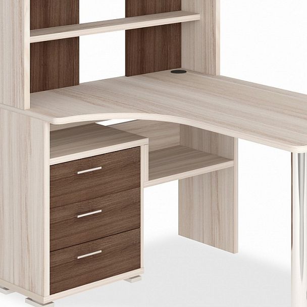 Стол компьютерный Домино СР-133 Карамель/Шамони левый - Вид 2