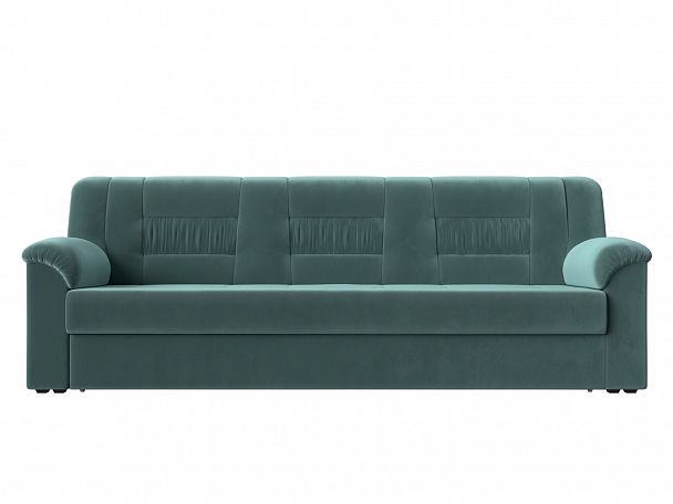 Прямой диван Карелия (полностью велюр бирюзовый) - Вид 2