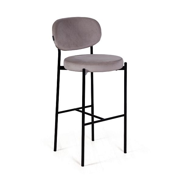 Стул барный Mason, бархат светло-серый 26 - Вид 4