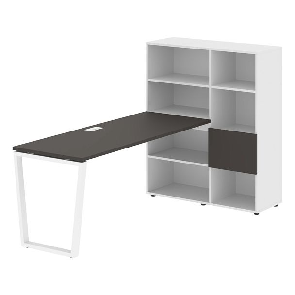 Стол-стеллаж EVRST 1117 Мокко/Белый/Белый 2190х1120х1355 EDIS - Вид 1