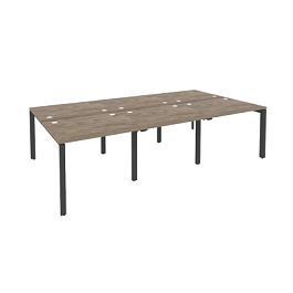 Onix Рабочая станция на П-образном м/к O.MP-D.RS-6.1.8 Тиквуд темный/Антрацит металл 2940*1635*750 - Фото предпросмотра