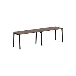 Стол 2-х местный ELWST 2767 Дуб Денвер тёмный/Черный 2726х670х750 EDIS - Фото предпросмотра