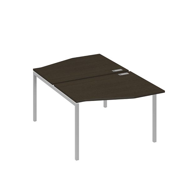 Рабочая станция металлокаркас DUE столы Техно (2х120) A4 А4 Б2 189 БП венге / металлокаркас серый - Вид 1