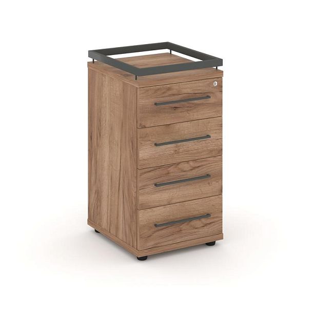 Rift Тумба приставная+рамка RF.TPR-002 Дуб Табак/Металл Антрацит 416*460*797 - Вид 1