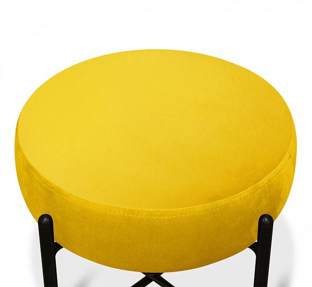Пуф Sheffilton SHT-B4 желтый/черный муар - Вид 2