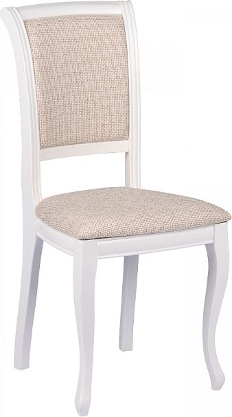 Комплект деревянных стульев с мягким сиденьем Арктос Белый/Кремовая рогожка, 2 шт. - Вид 3