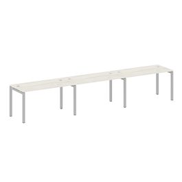 Metal System Quattro Р. ст. на 3 раб. места на П-образном м/к 50БП.СМ-3.3 Дуб наварра/Серый металл 4200*720*750 - Фото предпросмотра