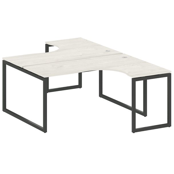 Metal System Quattro Р. ст. криволинейная на О-образном м/к 40БО.РАС-СА-2.4 Дуб наварра/Антрацит металл 1600*2435*750 - Вид 1