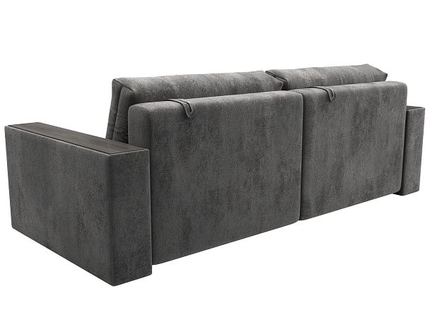 Диван прямой с декором Лига-049 НПБ Велюр серый - Вид 5