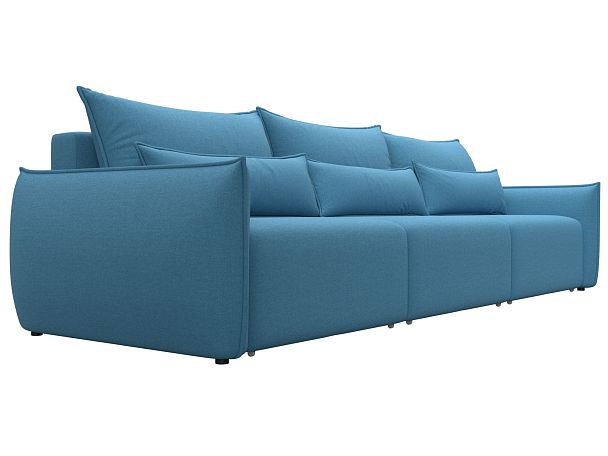 Диван прямой Лига-051 НПБ Лонг Рогожка голубой - Вид 3