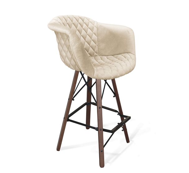 Стул барный деревянный Sheffilton SHT-ST31-C4/S80 кремовый/темный орех/черный - Вид 1