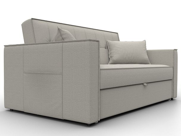 Диван прямой Лига-104 (140) Рогожка бежевый - Вид 3