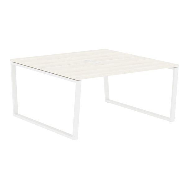 Стол 2-х местный EVWST 1516 Ясень Траун/Белый 1560х1606х750 EDIS - Вид 1