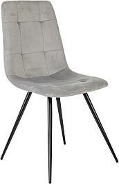 Стул для дома Бюрократ CH-K1 св.серый Holland 09 металл черный на ножках (CH-K1_1/HL09) - Фото предпросмотра