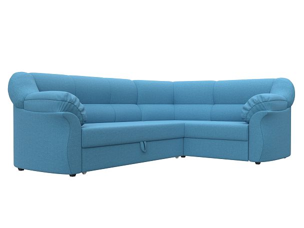 Диван угловой Карнелла правый угол Рогожка голубой - Вид 3
