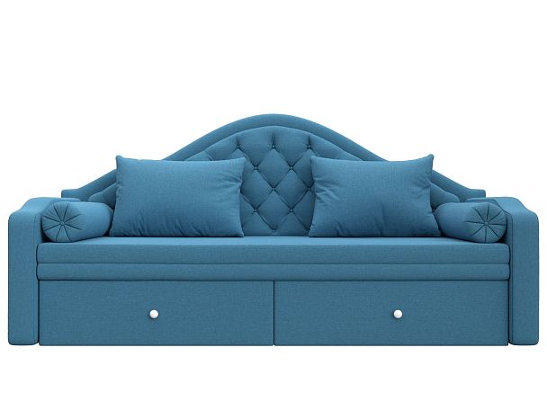 Диван детский прямой Сойер Рогожка голубой - Вид 2