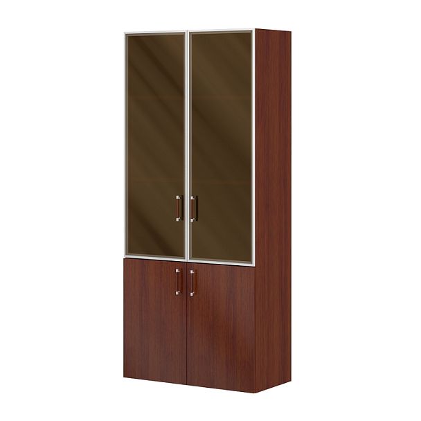 Шкаф комбинированный (необходимо комплектовать топом и боковыми панелями) "Премьер"  ПК-ПМ-ШК205Х90С/1/35-В1-34 миланский орех темный - Вид 1