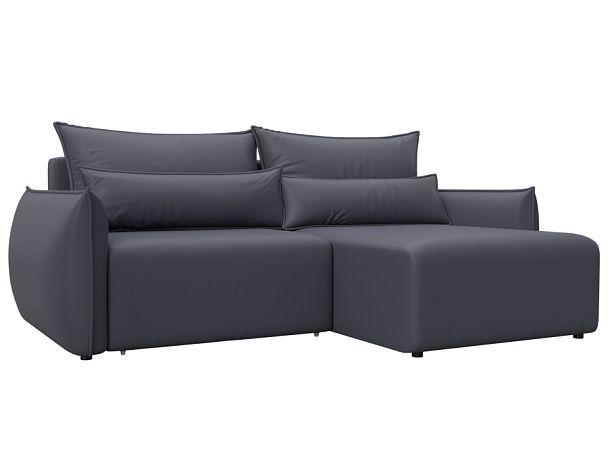 Диван угловой Лига-051 НПБ угол универсальный Экокожа серый - Вид 1