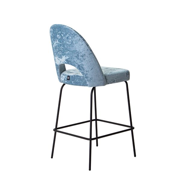 Стул барный Маллин, велюр Palermo sky 08, ножки металл - Вид 5