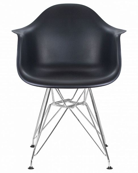 Стул обеденный DOBRIN DAW CHROME (ножки хром, цвет сиденья чёрный) - Вид 2