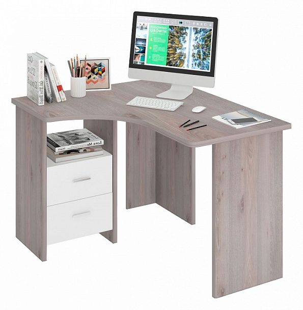 Стол письменный Домино Лайт СКЛ-Угл 120 Белый/Нельсон левый - Вид 2