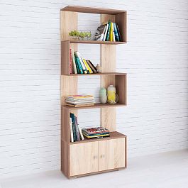 Стеллаж Ромео-2 (700*1800*250) ясень шимо/дуб сонома - Фото предпросмотра