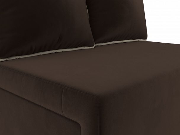 Диван прямой Лагуна (полностью микровельвет кор, кант микровельвет беж) - Вид 4