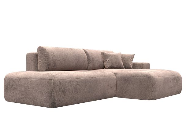 Диван угловой Лига-036 НПБ Модерн правый угол Велюр бежевый - Вид 3