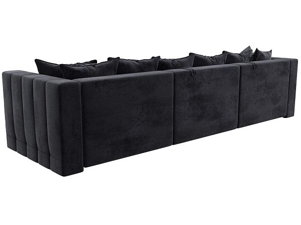 Диван угловой Лига-052 НПБ Лонг угол универсальный Велюр серый - Вид 5