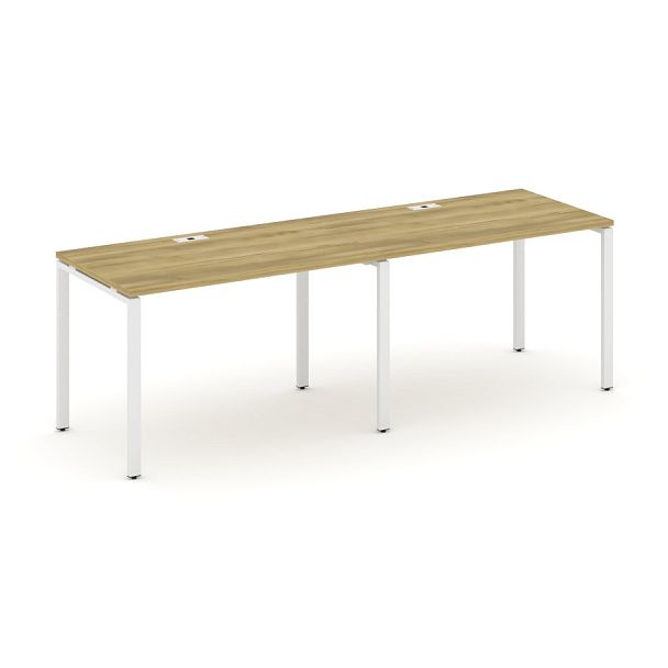 Concept Рабочая станция 2 места CN.ORS-002 Дуб Винченцо/Металл Белый 2360*720*750 - Вид 1