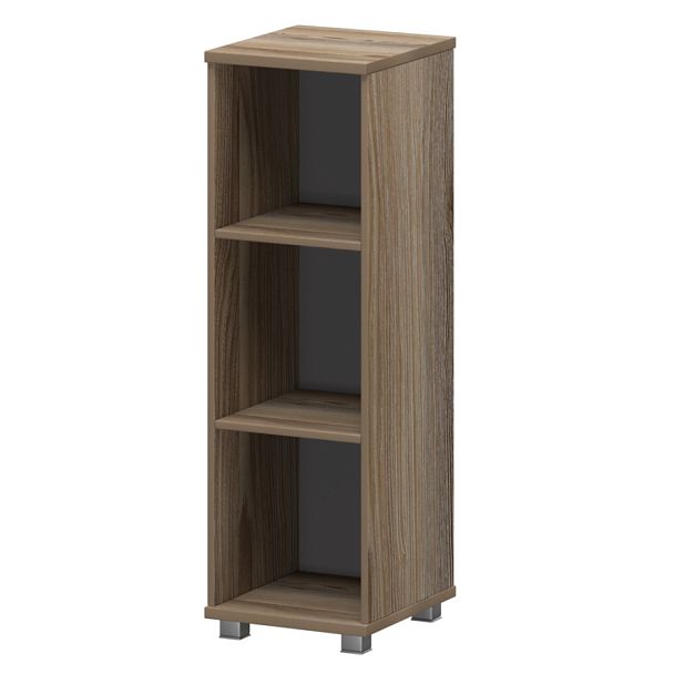 Стеллаж низкий узкий НТ-440 Дуб сафари 400x445x1280 Аргентум - Вид 1