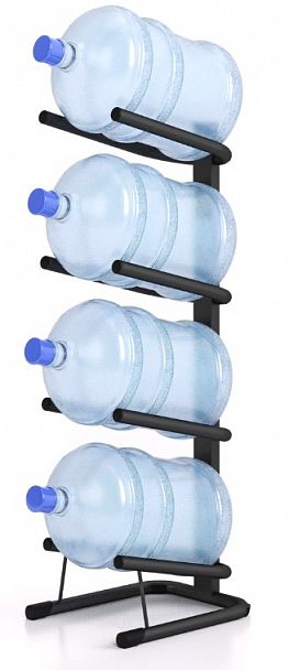 Стойка для воды Бридж-4 черный 370х450х1140 "Стеллажи для бутылок" ТК-002561000683 черный - Вид 1