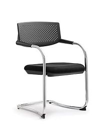 Кресло офисное / Visavi black CF / черный пластик / черная ткань - Фото предпросмотра