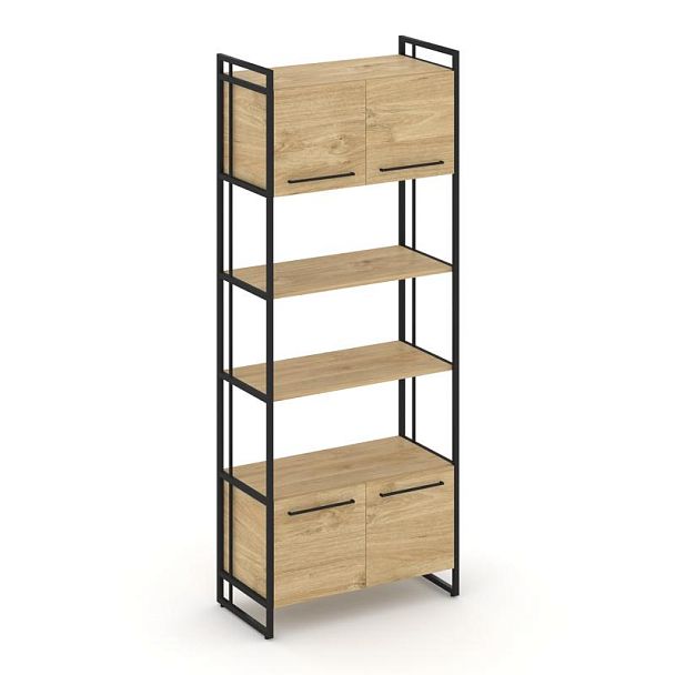 Rift Шкаф 5 ниш широкий RF.SS-54 Тиквуд Светлый/Металл Черный 798*396*2010 - Вид 1