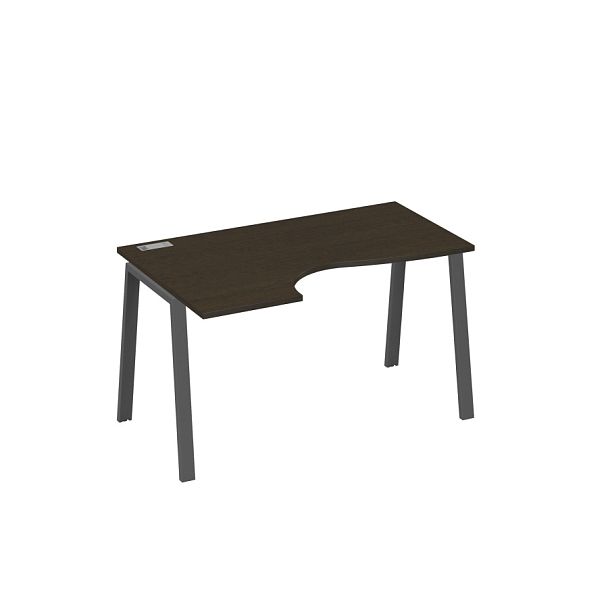 Стол эргономичный левый "Классика" на металлокаркасе TRE A4 А4 Б3 043 БП венге / металлокаркас антрацит - Вид 1