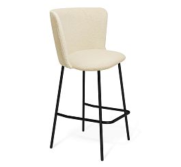 Стул барный Sheffilton SHT-ST36/S29P бежевый/черный муар - Фото предпросмотра