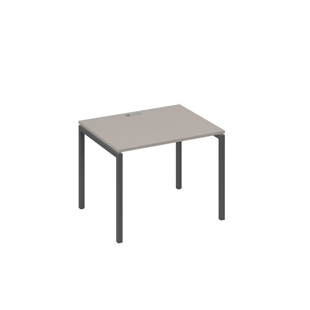 Стол письменный на металлокаркасе DUE A4 А4 Б2 022 БП мокко премиум / металлокаркас антрацит - Вид 1