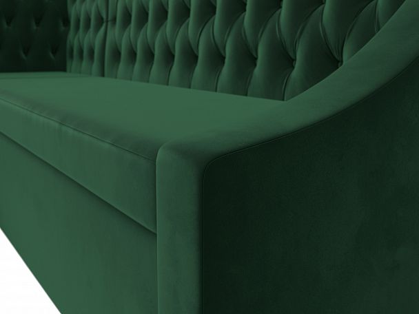 Кухонный угловой диван Мерлин левый (полностью велюр зеленый) - Вид 4