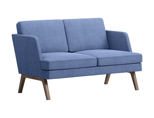 Диван Everprof Marko двухместный Ткань Синий Темное дерево - Вид 1