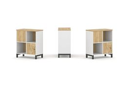 Style Project Набор стеллажа 2-х сторон., 2 яр. SN.NSD-221 Белый/Тиквуд Светлый/Металл Антрацит 754* - Фото предпросмотра