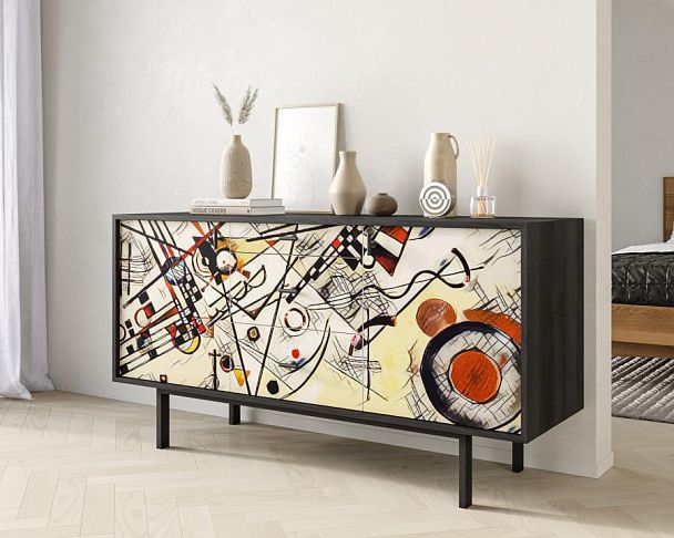 Комод две дверки и три ящика Emerson by Kandinsky арт EM08/Print_01 - Вид 3
